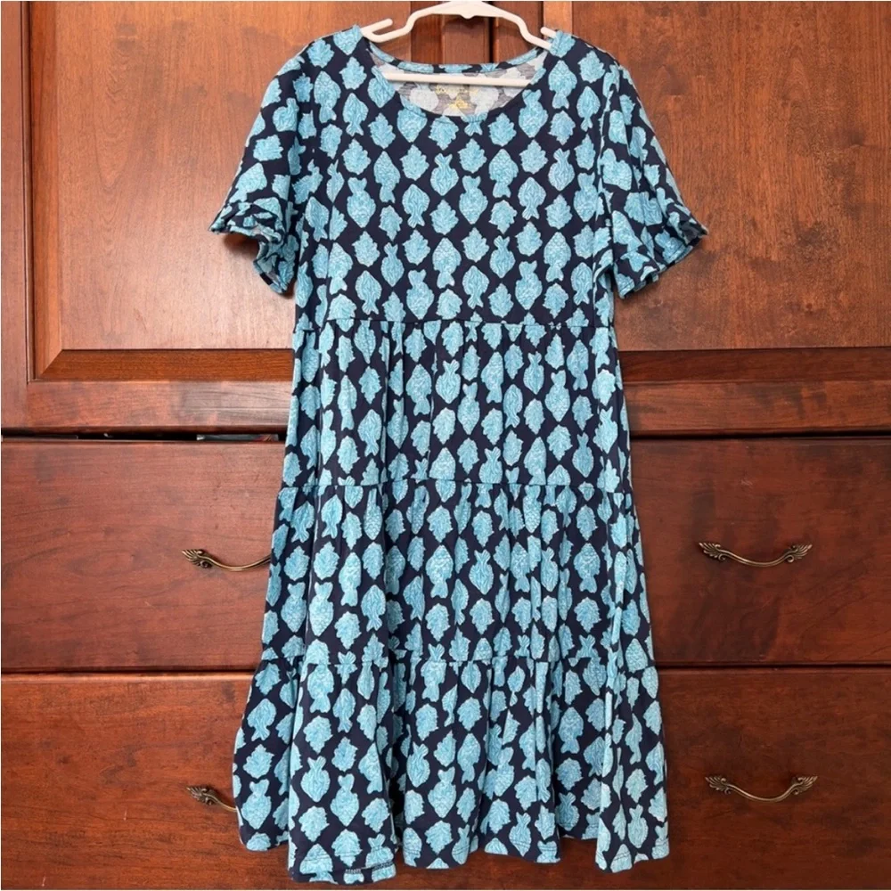 Lilly Pulitzer Mini Jodee Dress, Low Tide Navy, Any Fin For You - Picture 3 of 8